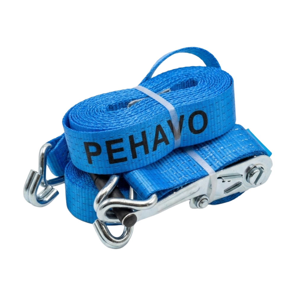 Spanband kompleet 50mm 9meter           blauw opdruk pehavo (811LH-1006-9m)